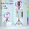 Éclairage Ring Light LED RGB à intensité variable avec trépied, pour maquillage et vidéos|19,60 €|OKKO MODE