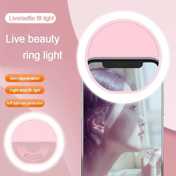 Anneau lumineux LED Rechargeable USB pour téléphone portable - Selfie lampe iPhone Samsung Huawei OPPO|2,00 €|OKKO MODE