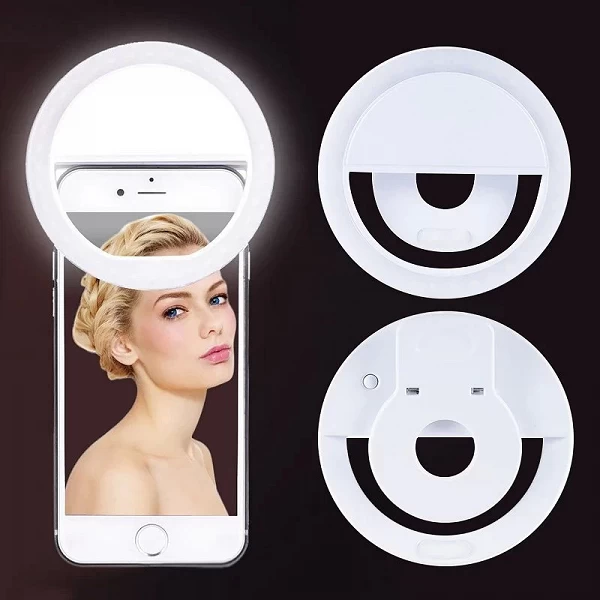 Anneau lumineux LED universel pour selfie avec recharge USB - Idéal pour des selfies parfaits|2,00 €|OKKO MODE