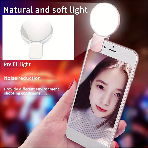 Anneau lumineux LED portable pour téléphone - Lampe de remplissage beauté selfie 3 vitesses|5,00 €|OKKO MODE