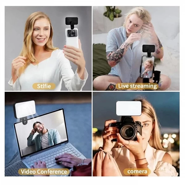 Mini Selfie Fill Light Portable Rechargeable 3 Modes Luminosité Réglables - Clip Téléphone Ordinateur|5,39 €|OKKO MODE