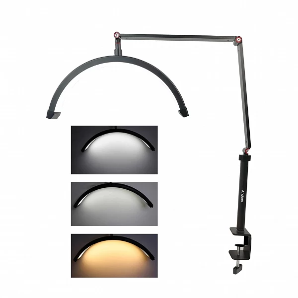 Lampe LED Demi-Lune Bureau Salon de Maquillage - Fonction Graduable 3000-6000K|68,82 €|OKKO MODE