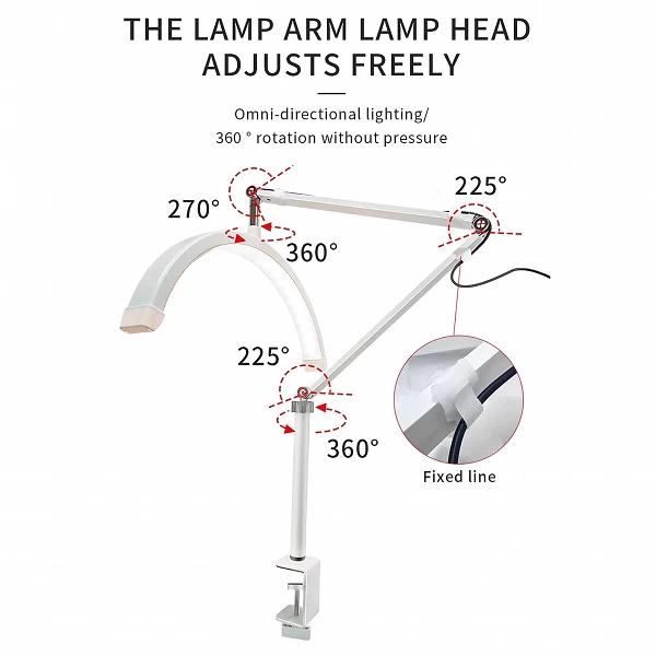 Lampe LED Demi-Lune Bureau Salon de Maquillage - Fonction Graduable 3000-6000K|68,82 €|OKKO MODE