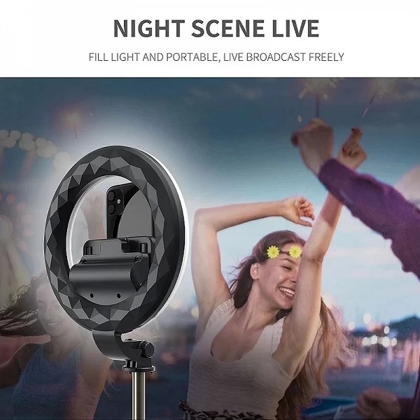 Trépied aluminium lumière annulaire anciers selfie streaming direct|22,49 €|OKKO MODE