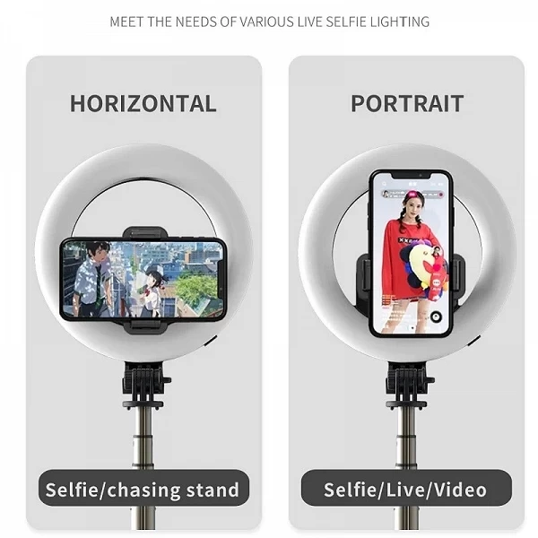 Trépied aluminium lumière annulaire anciers selfie streaming direct|22,49 €|OKKO MODE