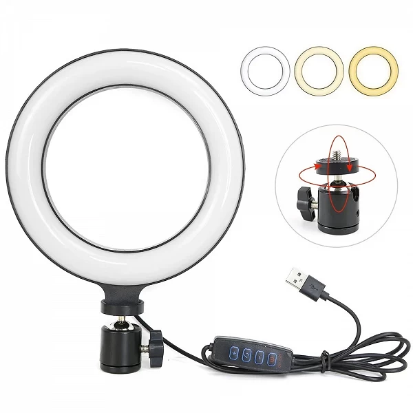 Anneau lumineux LED rond 16cm pour selfie et streaming en direct|2,00 €|OKKO MODE