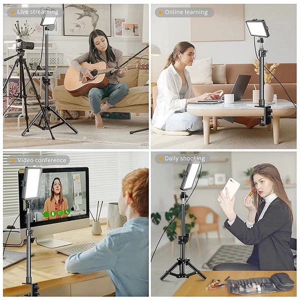 Lampe vidéo LED avec trépied - Intensité variable, photo professionnelle|2,03 €|OKKO MODE