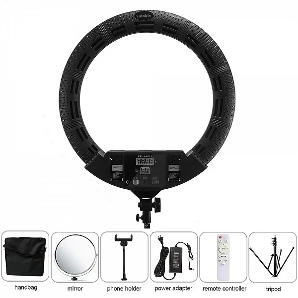 Eclairage Ring Light professionnel 22 pouces avec trépied et télécommande - Yidoblo FD-640II|353,39 €|OKKO MODE