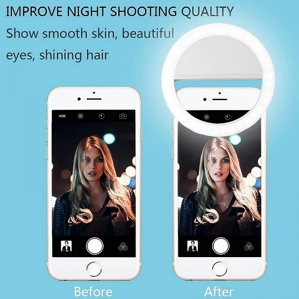 Anneau lumineux Macro et anneau lumineux, Flash pour téléphone, appareil Photo, Led, prise de batterie intégrée, auto-adhésif|2,69 €|OKKO MODE