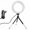 Anneau lumineux LED avec trépied, lumière annulaire droite, éclairage de chanson de jante, éclairage de photographie, selfie, 6"|8,09 €|OKKO MODE