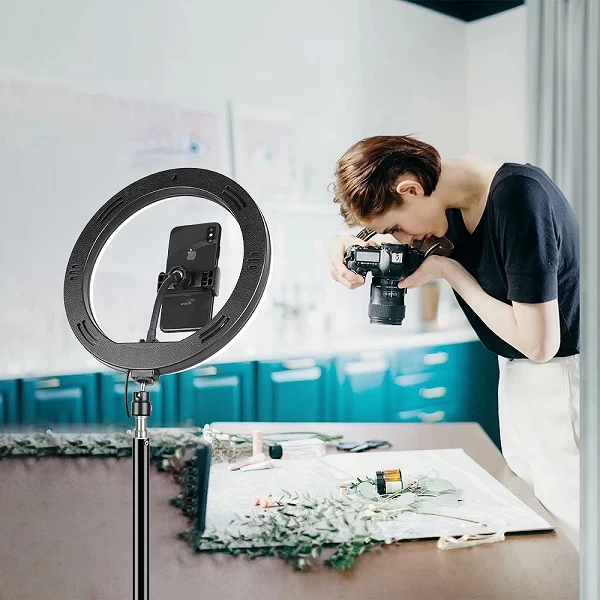 Anneau Lumineux LED de 10 Pouces avec Trépied pour Smartphone, Lampe pour Photographie, Selfie, Maquillage, Studio Vidéo Youtube|25,91 €|OKKO MODE