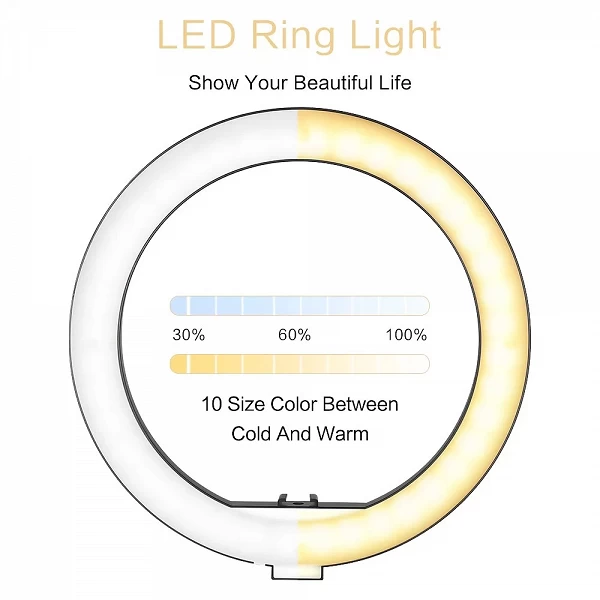 SH 10 pouces 26cm Led Ring Light éclairage de photographie avec trépied support Usb Charge Selfie Led lampe pour Streaming vidéo|8,84 €|OKKO MODE