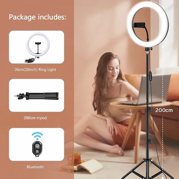 Éclairage de photographie LED avec trépied, anneau lumineux, lampe de téléphone, vidéo YouTube, appareil photo, studio photo, ce|29,45 €|OKKO MODE