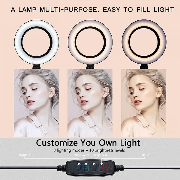 Éclairage de photographie LED avec trépied, anneau lumineux, lampe de téléphone, vidéo YouTube, appareil photo, studio photo, ce|29,45 €|OKKO MODE