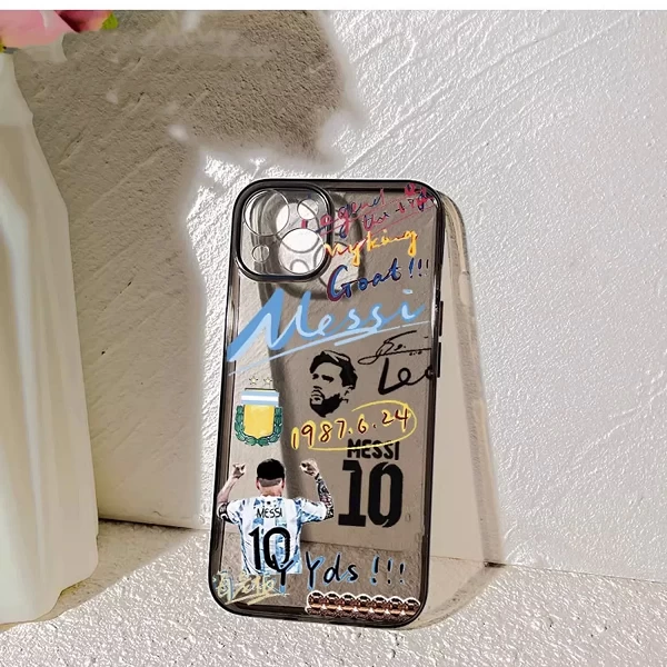 Messi-Coque de téléphone antichoc en silicone transparent pour iPhone Pro Max|6,04 €|OKKO MODE