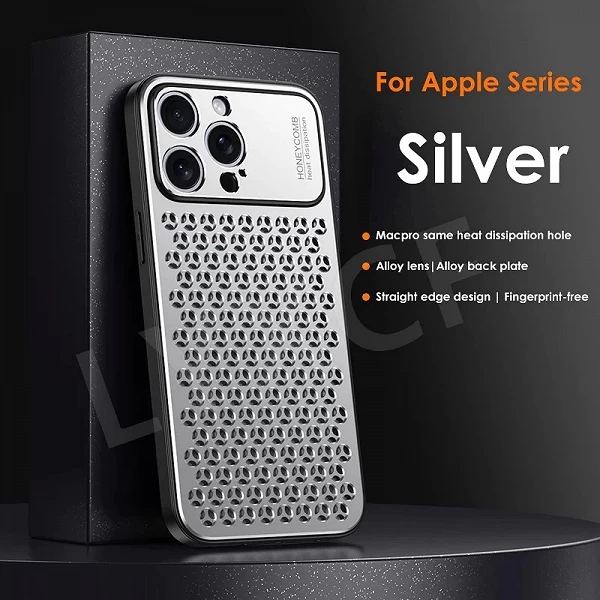 Coque de Dissipation Chaleur Alliage Aluminium Silicone Souple iPhone Pro Max Plus Nid d'Abeille MacPro ྖ|12,99 €|OKKO MODE