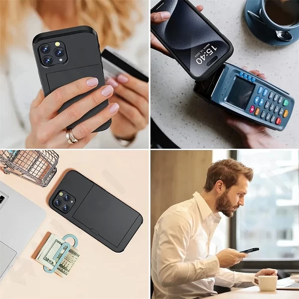 Coque portefeuille mince pour iPhone - Housse de protection avec fente carte cachée|6,00 €|OKKO MODE