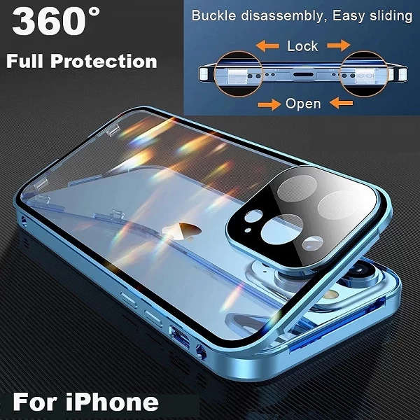 Coque de Protection Magnétique en Métal pour iPhone 15 Pro Max|9,00 €|OKKO MODE