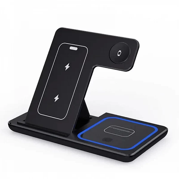 Support de chargeur rapide sans fil LED 3 en 1 pour iPhone et Apple Watch - Station pliable efficiente|13,92 €|OKKO MODE