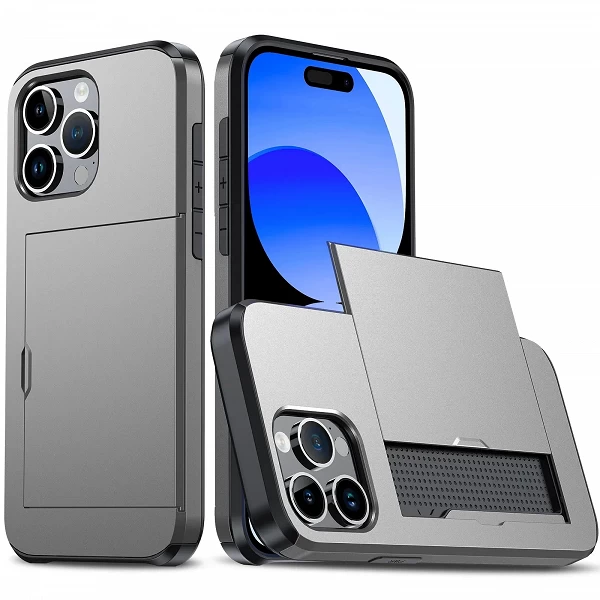 Coque de protection rigide mince pour iPhone avec porte-cartes et housse portefeuille|4,94 €|OKKO MODE