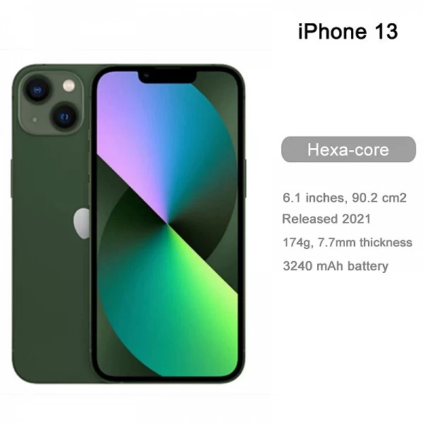 Apple-Smartphone iPhone 13, 6.1 ", Super Retina, XDR OLED, 4 Go de RAM, Dean 128, 256, 512 Go, Face ID, NDavid, A15, IOS, 5G, Au|537,60 €|OKKO MODE