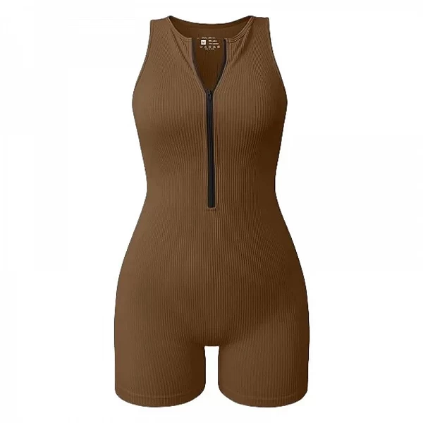 Combinaison de yoga sans couture pour femme avec fermeture éclair - Vêtements sportifs sexy|15,94 €|OKKO MODE