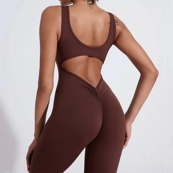 Combinaison de fitness une pièce pour femme, RearV-Lift Fesses ajustement serré - Idéal yoga extérieur|17,09 €|OKKO MODE