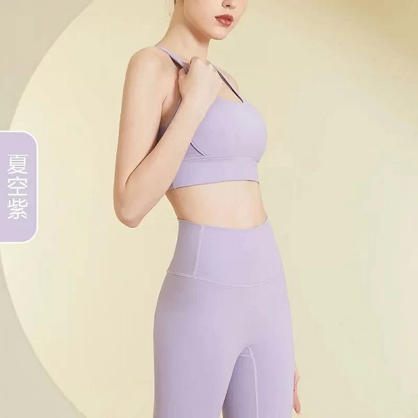 Ensemble de yoga sans couture pour femme, vêtements de fitness, olympiques de gym, soutien-gorge de sport, haut court, leggings |21,99 €|OKKO MODE