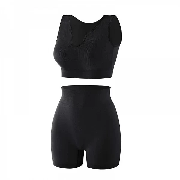 Ensemble de yoga sans couture pour femme, tenues d'entraînement, soutien-gorge de sport, short taille haute, ensembles de leggin|7,01 €|OKKO MODE