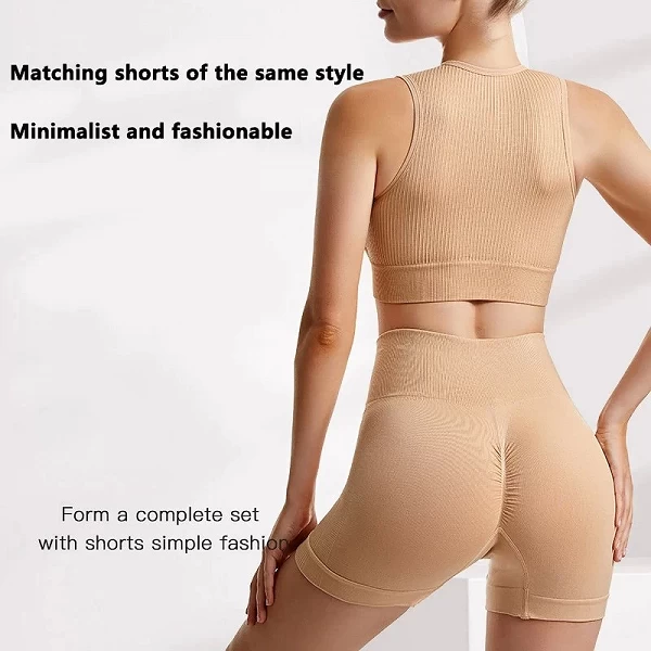 Ensemble de yoga sans couture pour femme, tenues d'entraînement, soutien-gorge de sport, short taille haute, ensembles de leggin|7,01 €|OKKO MODE