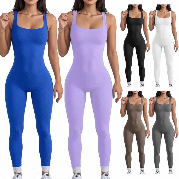 Combinaison de yoga sans couture pour femme, survêtement 1 pièce, sport, salle de sport, push-up, entraînement de fitness, batte|13,93 €|OKKO MODE