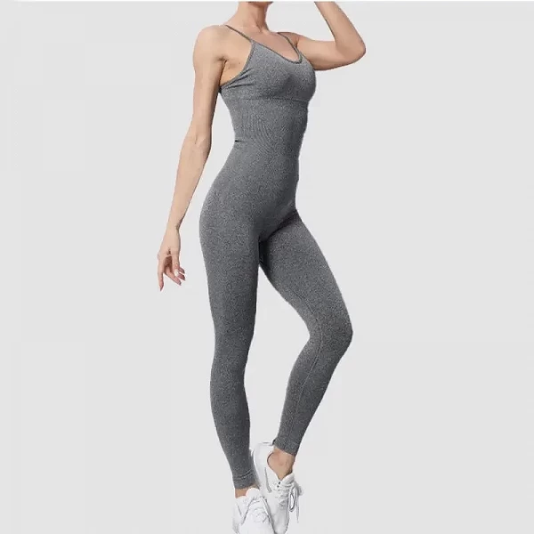 Ensemble de survêtement de yoga pour femme, combinaisons sans couture, barboteuses d'entraînement de fitness, vêtements de sport|16,11 €|OKKO MODE