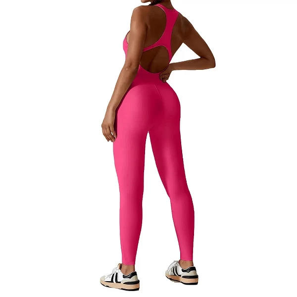 NCLAGEN-Barboteuse d'entraînement pour femme, ensemble de gymnastique dos nu, fitness, combinaison sportive, doux au beurre, yog|17,15 €|OKKO MODE