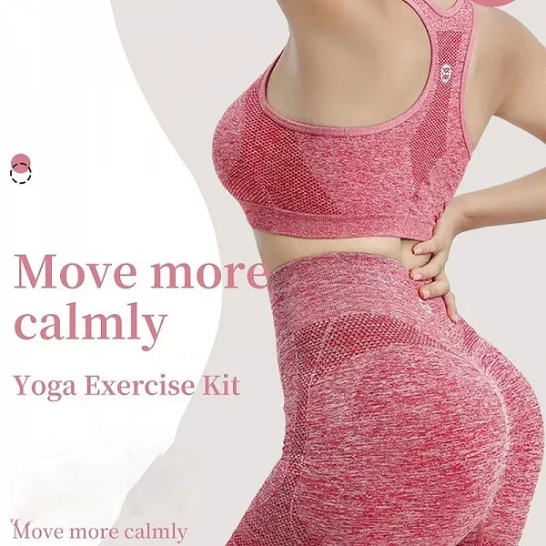 Ensemble de yoga sans couture pour femmes, shorts de gym, soutiens-gorge de sport, brassière d'entraînement, vêtements de yoga, |4,49 €|OKKO MODE