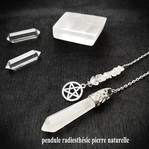 Pendule de radiesthésie en Quartz Blanc Clair - Poser bonnes questions|3,99 €|OKKO MODE