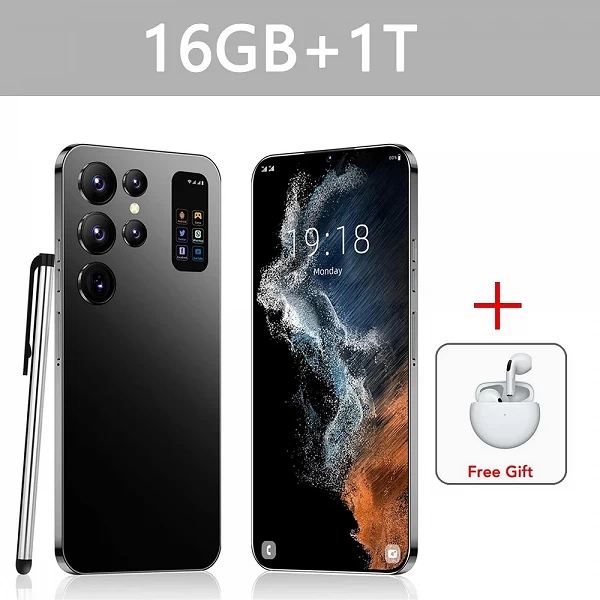 Smartphone S24 Ultra 5G Android 7.0HD Débloqué avec Reconnaissance Faciale, 16 Go + 1 To, Version Internationale, 7000mAh|105,60 €|OKKO MODE