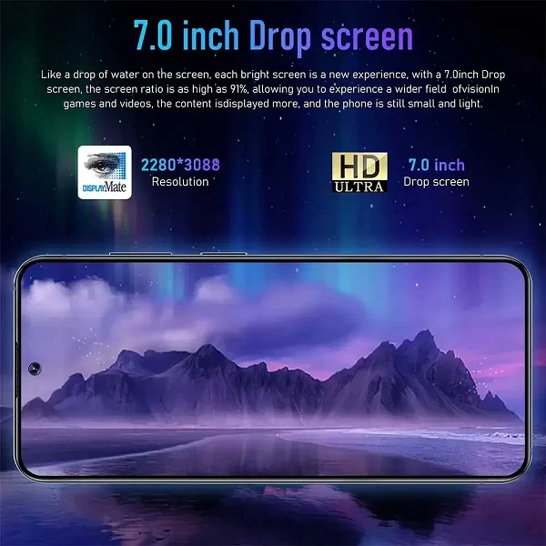 Smartphone S24 Ultra 5G Android 7.0HD Débloqué avec Reconnaissance Faciale, 16 Go + 1 To, Version Internationale, 7000mAh|105,60 €|OKKO MODE