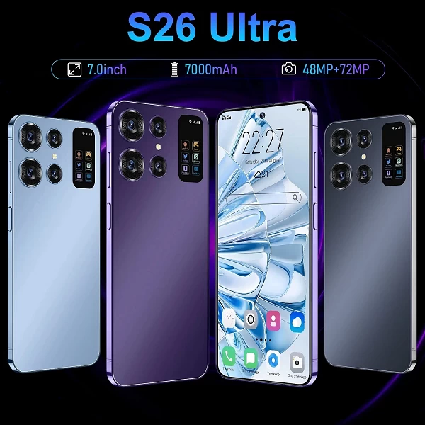 New S26 Ultra Smartphone 5G 7.0 inch 16G + 1T Dual SIM Phone Android13 48MP + 72MP 7000mAh Global EditionPhone Gaming Phone|82,94 €|OKKO MODE