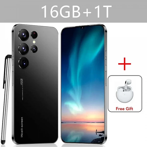 Téléphone portable S24 Ultra 5G, Smartphone version d'origine, Epi Android 13, 7.3 mAh, Version globale double carte sim|99,50 €|OKKO MODE