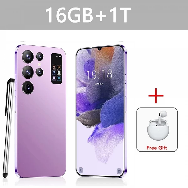 Smartphone S24 Ultra 5G 7.0HD, 16 Go + 1T, Débloqué, Téléphone Portable, Android, 72MP, 2024 mAh, Touriste, Sim, Original, 7000|95,68 €|OKKO MODE