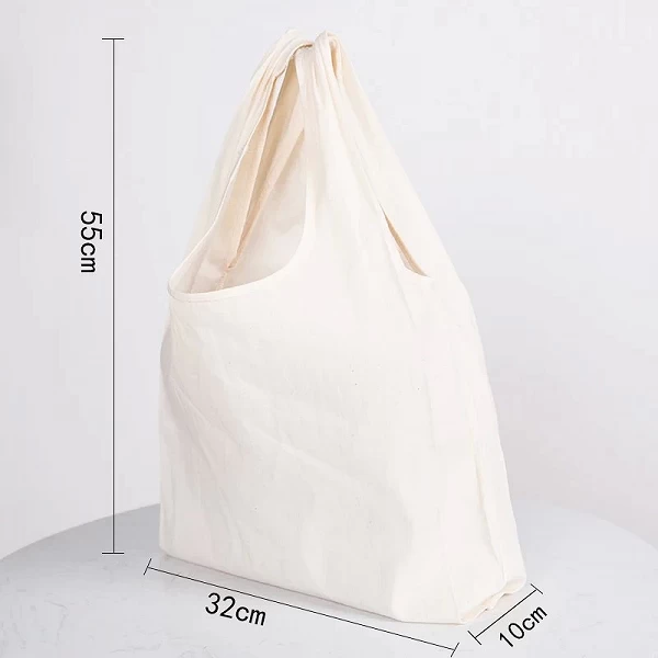 Sac de Shopping en toile écologique pliable pour hommes et femmes - Grande capacité 100% coton|2,00 €|OKKO MODE