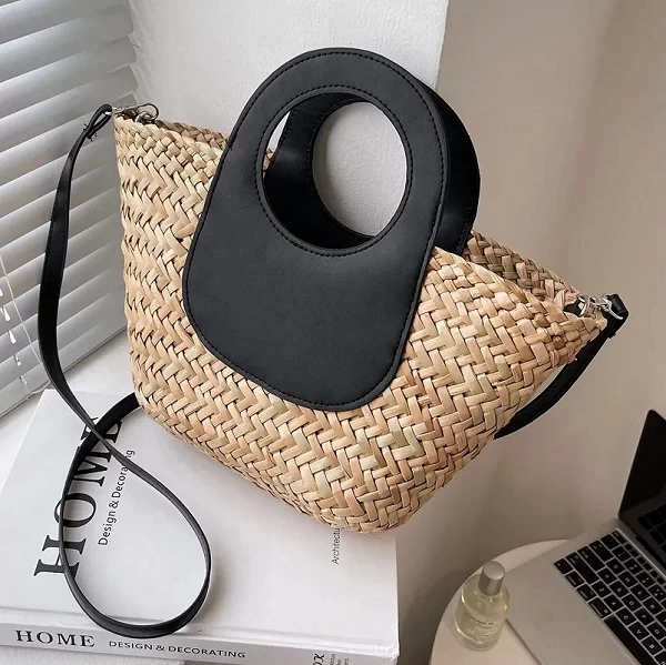 Sac à Main en Paille Tissée pour Femme - Style Plage Été 2022 • Mode tendance et élégante|10,00 €|OKKO MODE