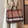 Sac à main en cuir véritable pour femme à carreaux - Style haut de gamme et tendance|48,76 €|OKKO MODE