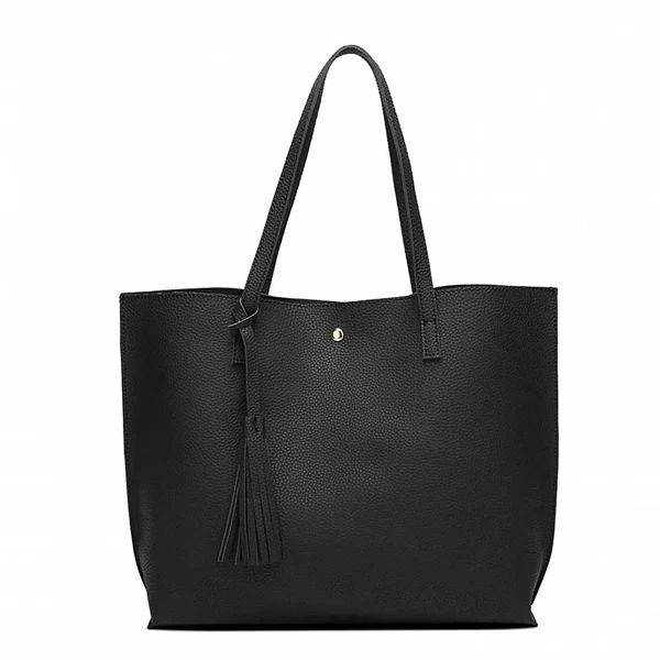 Sac à Main Rétro en Cuir PU pour Femme avec Décor de Gland - Noir, Bleuet | Grand Capacité et Style Élégant|8,99 €|OKKO MODE