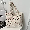 Sac à main en velours côtelé pour femme, sac de plage polyvalent - Style frais et doux|1,92 €|OKKO MODE