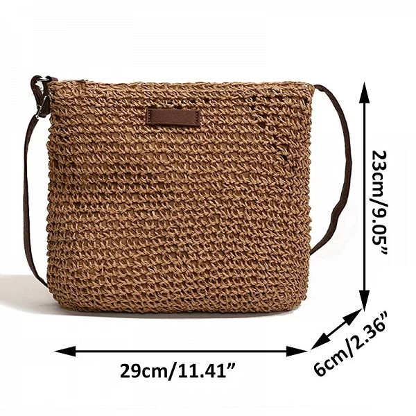 Sac de plage grande capacité tissé main en paille bohème pour femmes|1,90 €|OKKO MODE