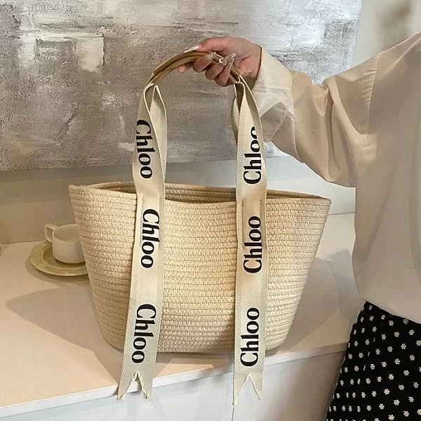 Sac Fourre-tout en Paille d'Été Tissé à la Main - Design de Créateur Luxueux|25,28 €|OKKO MODE