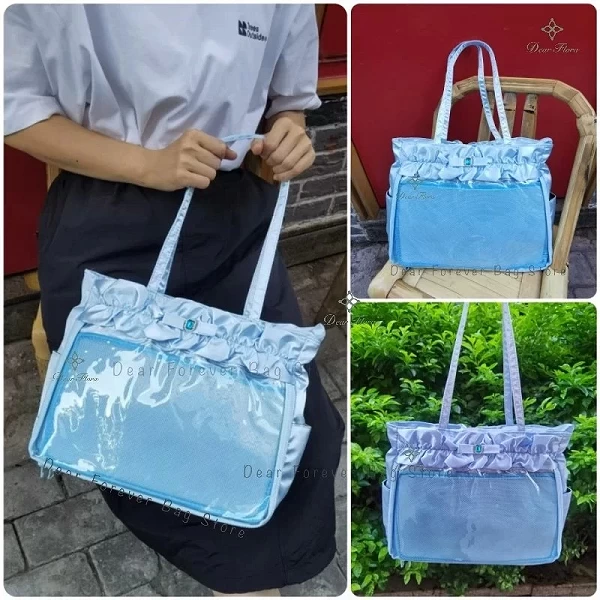 Sac à Main Lolita en Dentelle Froncée Transparent - Capacité Mignonne|16,91 €|OKKO MODE