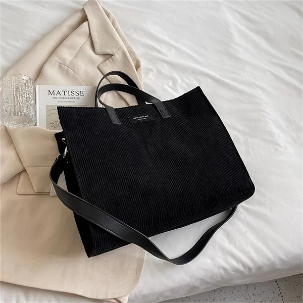 Sac à main Vintage en velours côtelé pour femmes, fourre-tout grande capacité - Marque Luxe Styliste|10,99 €|OKKO MODE