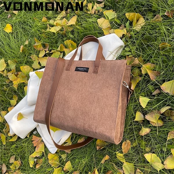 Sac à main Vintage en velours côtelé pour femmes, fourre-tout grande capacité - Marque Luxe Styliste|10,99 €|OKKO MODE